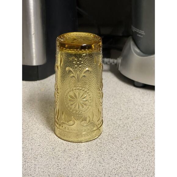 1 Vintage Brockway Glass American Concord Amber Juice Glass Goblet 4oz - Picture 5 of 5